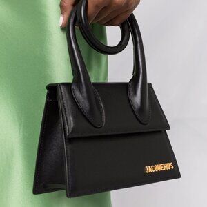 Jacquemus LE CHIQUITO NOEUD LEATHER HANDBAG - IN BLACK